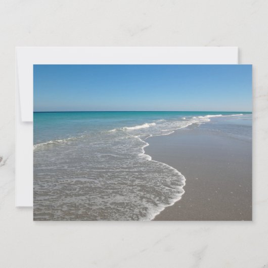 Strandbruiloft uitnodiging - Ocean II Art on Back (Achterkant)