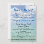 Strandbruiloft uitnodiging - Ocean III Art on Back (Voorkant)