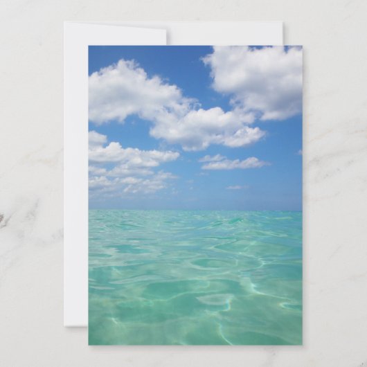 Strandbruiloft uitnodiging - Ocean III Art on Back (Achterkant)