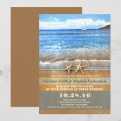  strandbruiloft uitnodigingen (Voorkant / Achterkant)