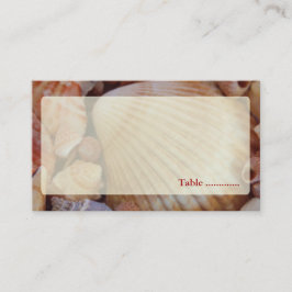 Strandbruiloft veelkleurige Seashell Place Cards Plaatskaartje
