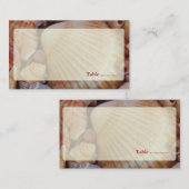 Strandbruiloft veelkleurige Seashell Place Cards Plaatskaartje (Voorkant / Achterkant)
