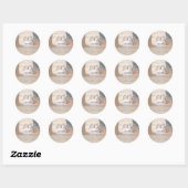 Strandbruiloft, Voeten Ronde Sticker (Vel)