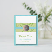 Strandbruiloften - Aqua Blue Bedankt kaarten (Staand voorkant)