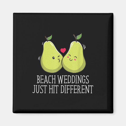 Strandbruiloften raken gewoon verschillende huweli magneet (Voorkant)