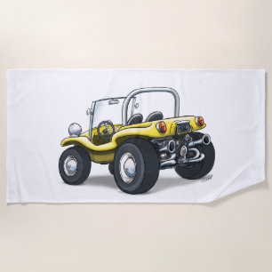 Strandbuggy (gele open bovenkant) handdoek