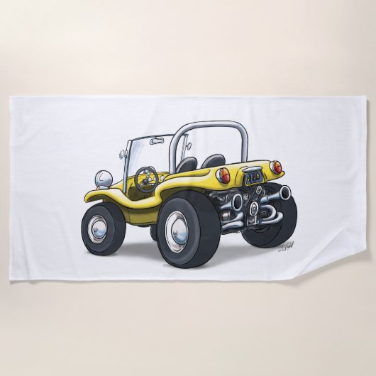 Strandbuggy (gele open bovenkant) handdoek (Voorkant)