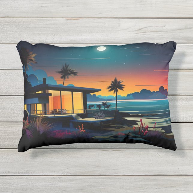 Strandbungalow Accent Pillow Buitenkussen (Voorkant)
