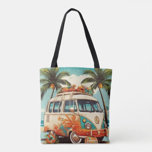  strandbus tote bag (Achterkant)