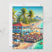 Strandcafe Verjaardagsfeestje  Kaart (Achterkant)
