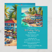 Strandcafe Verjaardagsfeestje  Kaart (Voorkant / Achterkant)