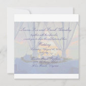 strandchampagne bruiloft-uitnodiging kaart (Voorkant)