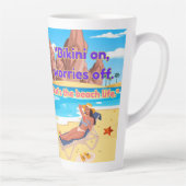 strandcitaat latte mok (Rechts)