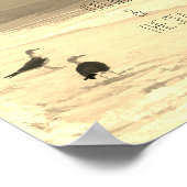 strandcitaat poster sepia foto (Hoek)