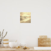 strandcitaat poster sepia foto (Keuken)