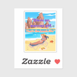 strandcitaat sticker