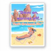 strandcitaat sticker (Voorkant)