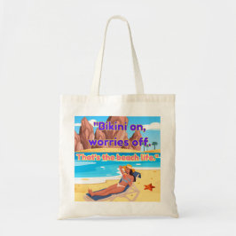 strandcitaat tote bag