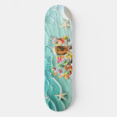 Strandcocktail Tropisch Fruit Oceaan Golf Zeester Persoonlijk Skateboard (Voorkant)