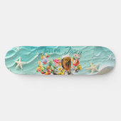 Strandcocktail Tropisch Fruit Oceaangolf Zeester Persoonlijk Skateboard (Horizontaal)