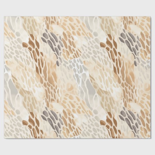 Strandcrème Abstracte dierenbruiloft Cadeaupapier (Vlak)