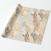 Strandcrème Abstracte dierenbruiloft Cadeaupapier (Uitgerold)