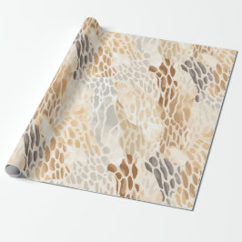 Strandcrème Abstracte dierenbruiloft Cadeaupapier