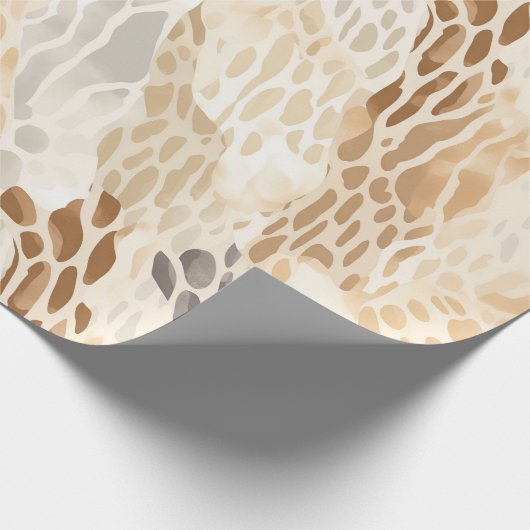 Strandcrème Abstracte dierenbruiloft Cadeaupapier (Hoek)
