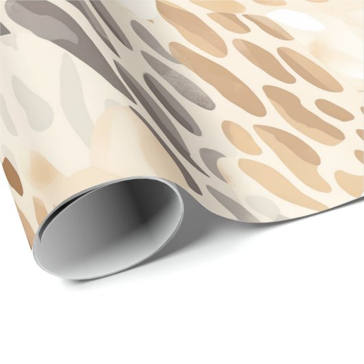 Strandcrème Abstracte dierenbruiloft Cadeaupapier (Rol Hoek)