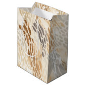 Strandcrème Abstracte dierenbruiloft Medium Cadeauzakje (Achterkant Gekanteld)