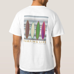 strandcultuur . surfen op het leven t-shirt