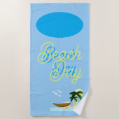 Stranddag badhanddoek (Voorkant)