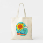 "Stranddag" Budget Tote Tas (Achterkant)