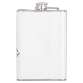 Stranddag Cartoon Karakter op Opblaasbare Ring Heupfles (Achterkant)