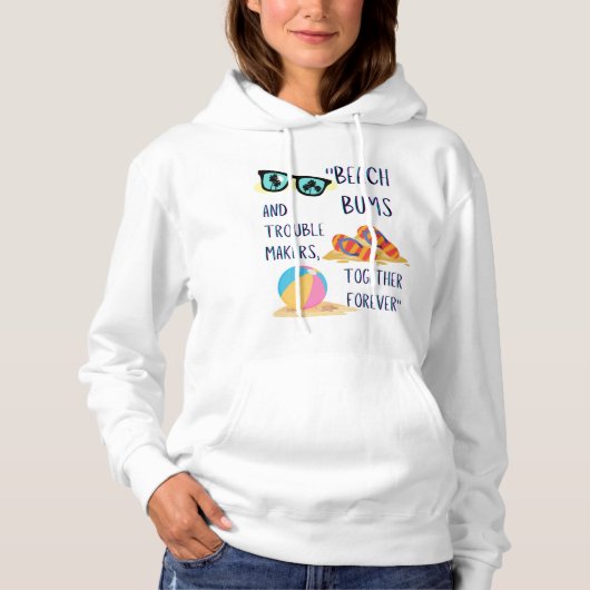 stranddag citaat hoodie (Voorkant)