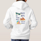 stranddag citaat hoodie (Achterkant)