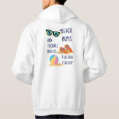 stranddag citaat hoodie (Achterkant)