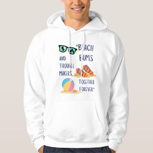 stranddag citaat hoodie (Voorkant)