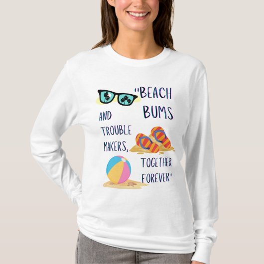 stranddag citaat t-shirt (Voorkant)