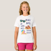 stranddag citaat t-shirt (Voorkant volledig)