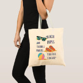 stranddag citaat tote bag (Voorkant (product))