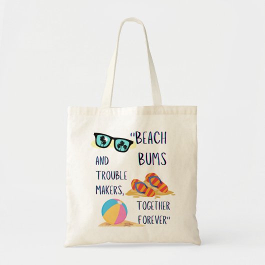 stranddag citaat tote bag (Voorkant)