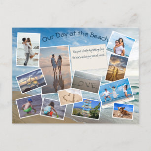 Stranddag Fotocollage Sjabloon Briefkaart
