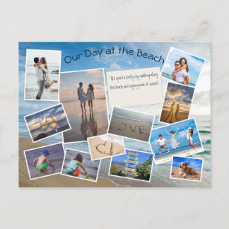 Stranddag Fotocollage Sjabloon Briefkaart