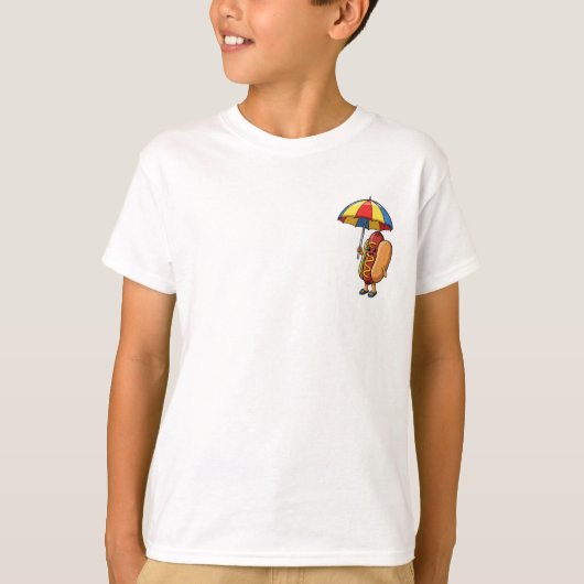 Stranddag Hotdog Kinderen T-shirt (Voorkant)