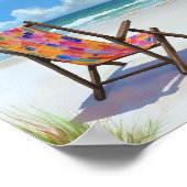 Stranddag Kleurrijke olieverfschilderij Poster (Hoek)