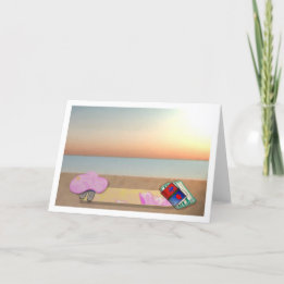 Stranddag LeeMarie's creatieve ontwerpkaart Feestdagen Kaart
