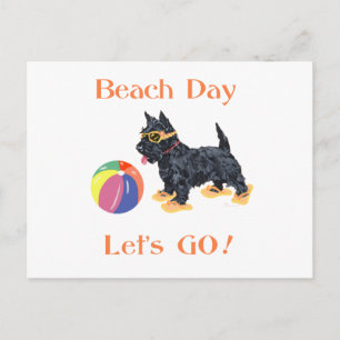 Stranddag Scottie Hond Briefkaart