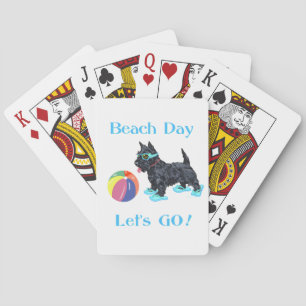 Stranddag Scottie Hond Pokerkaarten