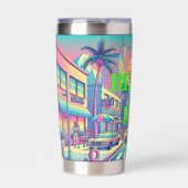 Stranddag Stemless Wine Tumbler Geïsoleerde Drinkbeker (Voorkant)